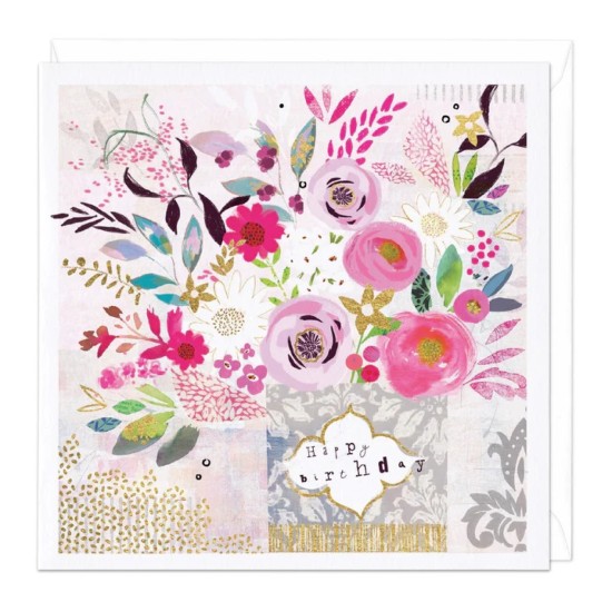 Whistlefish Card - Birthday Flowers Card (DELIVERY TO EU ONLY)