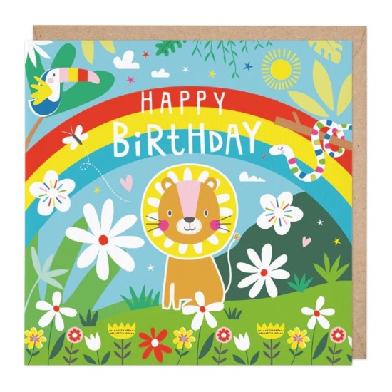 Whistlefish Card - Birthday Glow In The Dark Lion (DELIVERY TO EU ONLY)