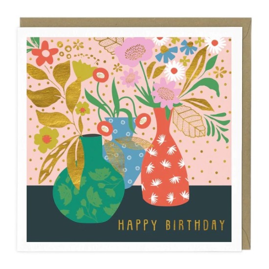 Whistlefish Card - Birthday Vase (DELIVERY TO EU ONLY)
