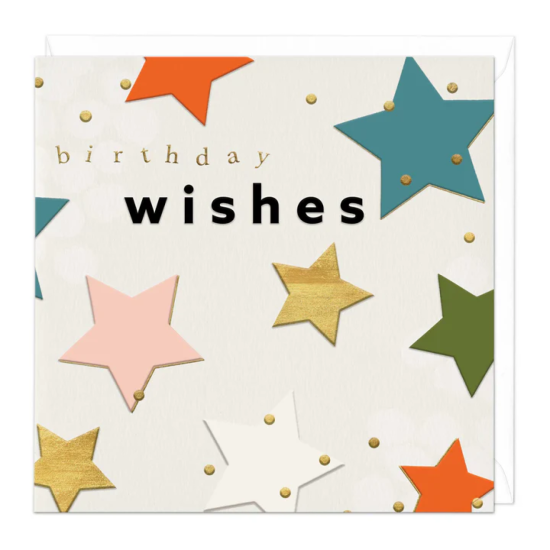 Whistlefish Card - Birthday Wishes Starry Card