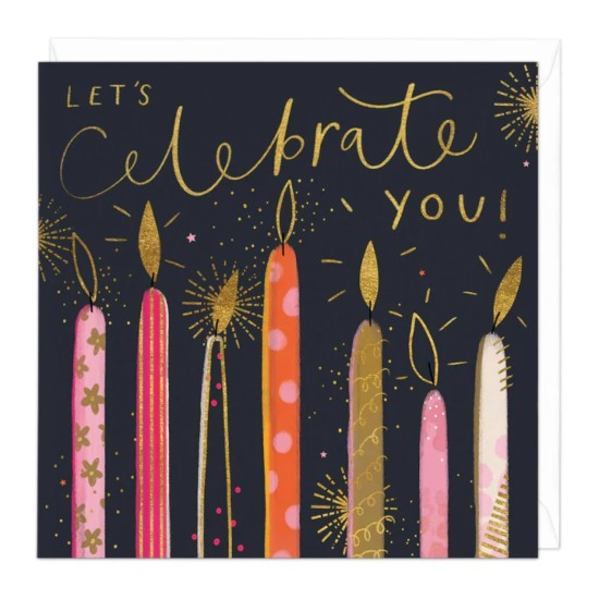 Whistlefish Card - Bright Bold Candles Birthday Card