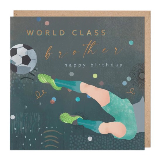 Whistlefish Card - Brother Birthday Card Football (DELIVERY TO EU ONLY)