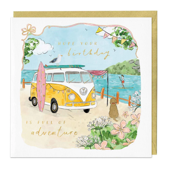 Whistlefish Card - Campervan Adventure Birthday Card