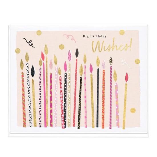 Whistlefish Card - Candles Birthday Wishes Birthday Card (DELIVERY TO EU ONLY)