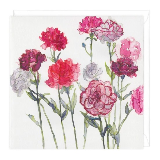 Whistlefish Card - Carnations (DELIVERY TO EU ONLY)