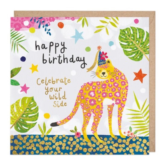 Whistlefish Card - Cheetah Birthday Card (DELIVERY TO EU ONLY)