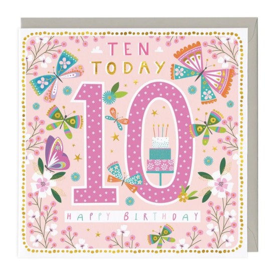 Whistlefish Card - Children's 10th Birthday Card (DELIVERY TO EU ONLY)