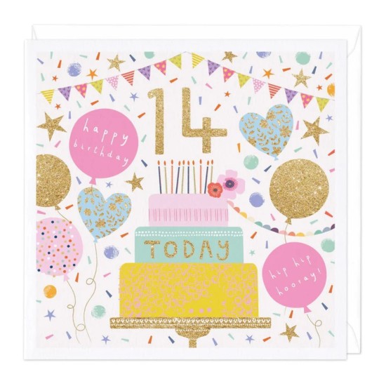 Whistlefish Card - Children's Age 14 Birthday Card (DELIVERY TO EU ONLY)