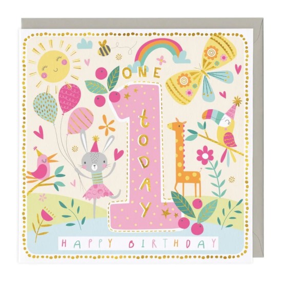 Whistlefish Card - Children's 1st Birthday Card (DELIVERY TO EU ONLY)