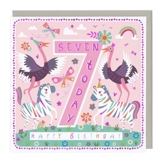 Whistlefish Card - Children's 7th Birthday Card (DELIVERY TO EU ONLY)