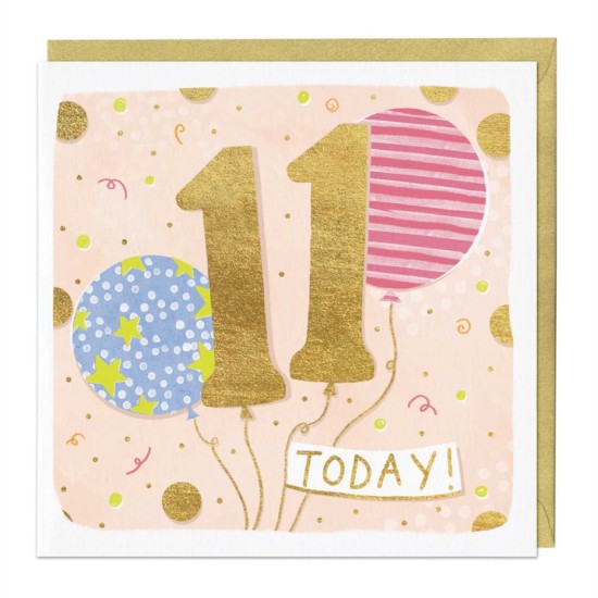 Whistlefish Card - Children's Age 11 Birthday Card (DELIVERY TO EU ONLY)