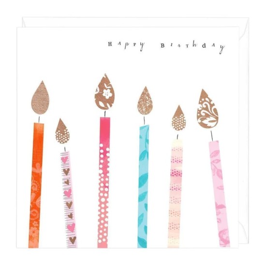 Whistlefish Card - Colourful Candles Birthday Card (DELIVERY TO EU ONLY)