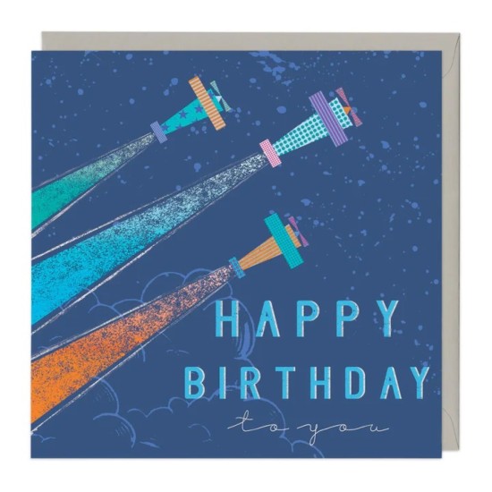 Whistlefish Card - Colourful Planes Birthday Card (DELIVERY TO EU ONLY)