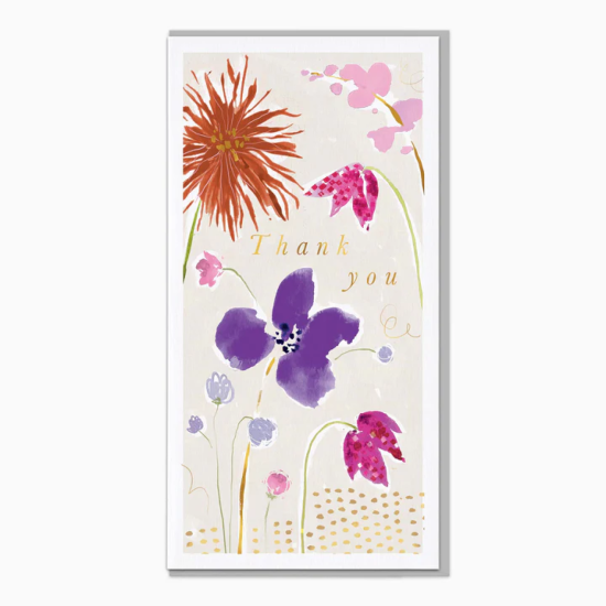 Whistlefish Card - Cream Floral Thank You Card