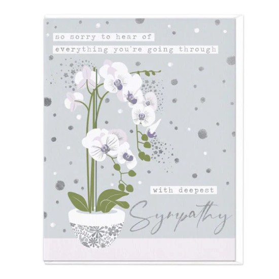 Whistlefish Card - Deepest Sympathy Orchid