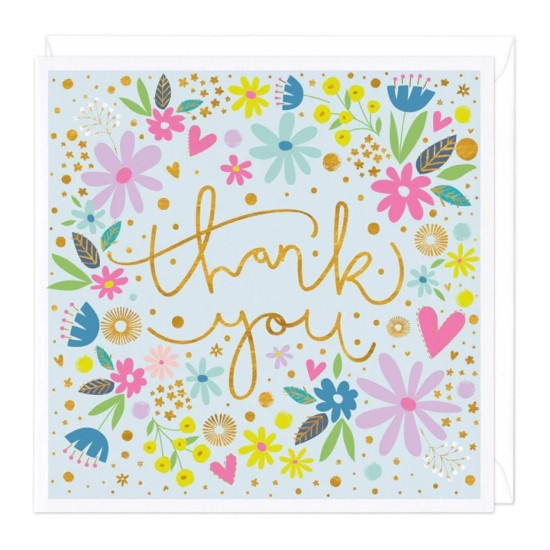 Whistlefish Card - Ditsy Floral Thank You Card (DELIVERY TO EU ONLY)