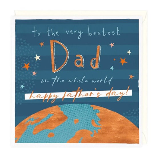 Whistlefish Card - Father's Day Whole World (DELIVERY TO EU ONLY)
