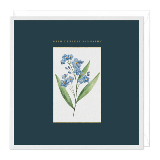 Whistlefish Card - Forget-me-not Sympathy Card