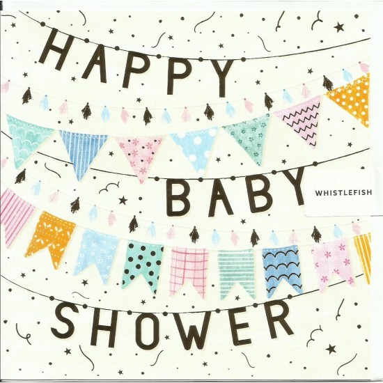 Whistlefish Card - Happy Baby Shower (DELIVERY TO EU ONLY)
