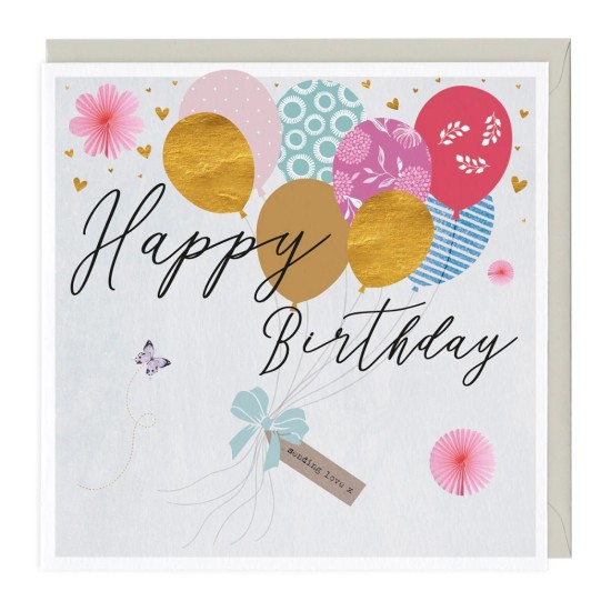 Whistlefish Card : Happy Birthday Balloons (DELIVERY TO EU ONLY)