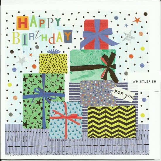 Whistlefish Card - Happy Birthday Boxes (DELIVERY TO EU ONLY)