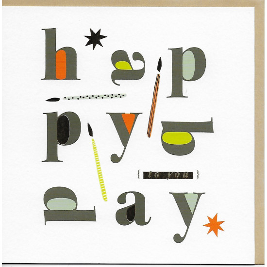 Whistlefish Card - Happy Birthday Letters Birthday Card
