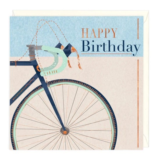Whistlefish Card - Happy Birthday Racing Bike (DELIVERY TO EU ONLY)