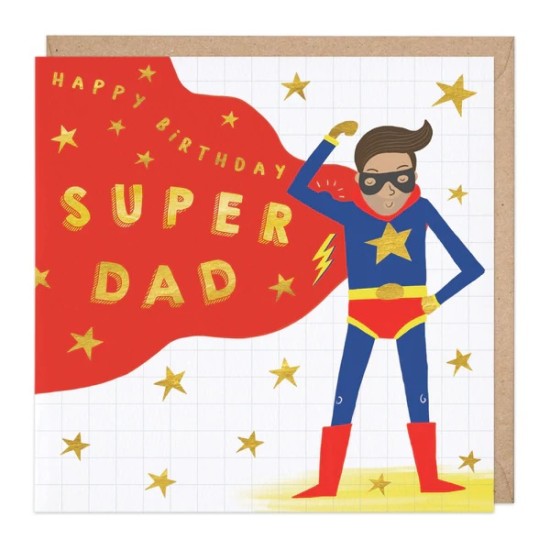 Whistlefish Card - Happy Birthday Superdad (DELIVERY TO EU ONLY)