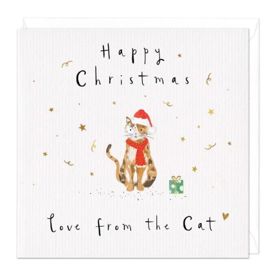 Whistlefish Card - Happy Christmas Love From the Cat Card (DELIVERY TO EU ONLY)