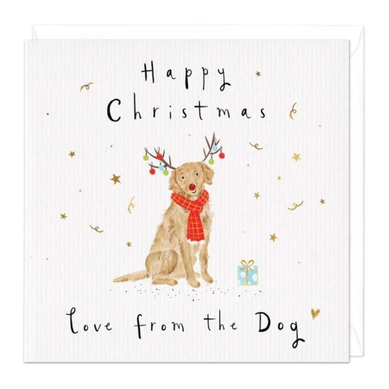 Whistlefish Card - Happy Christmas Love From the Dog Card (DELIVERY TO EU ONLY)