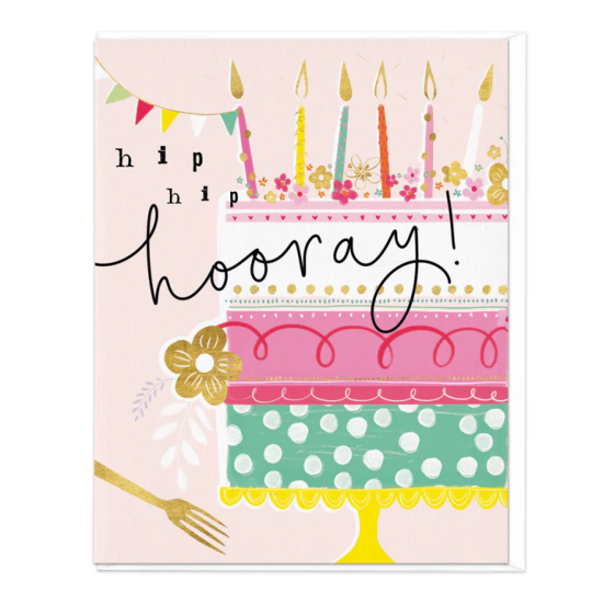 Whistlefish Card - Hip Hip Hooray Cake Card