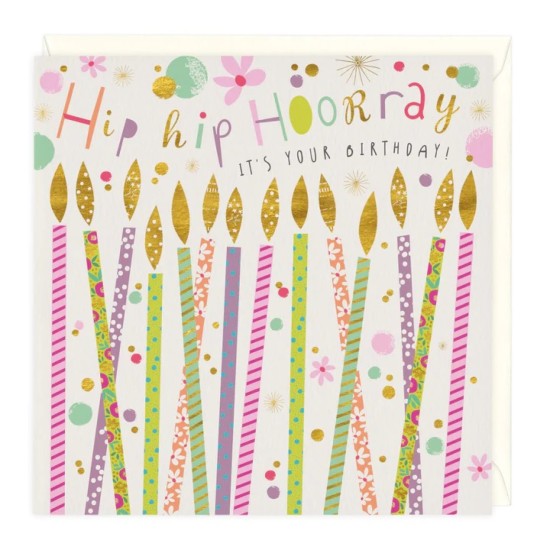 Whistlefish Card - Hip Hip Hoorray Birthday Card (DELIVERY TO EU ONLY)
