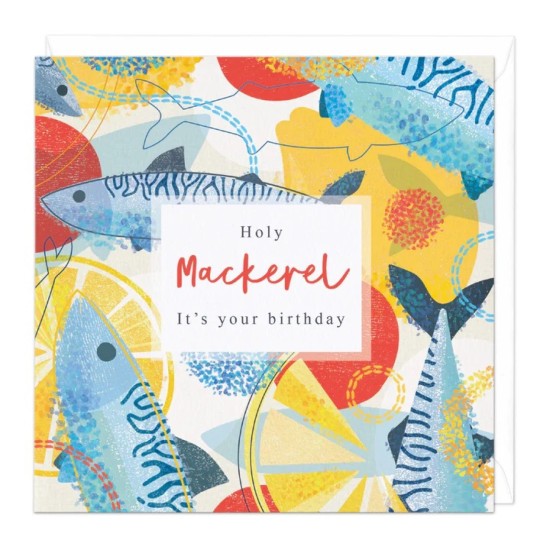 Whistlefish Card - Holy Mackerel It's Your Birthday Card (DELIVERY TO EU ONLY)