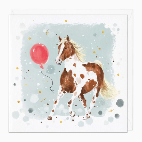 Whistlefish Card - Horse with Balloon Card