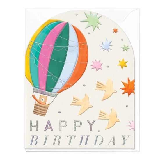 Whistlefish Card - Hot-Air Balloon Birthday Arch Card