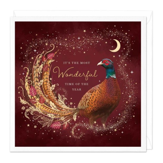 Whistlefish Card - It`s the Most Wonderful Time of the Year - Pheasant Card (DELIVERY TO EU ONLY)