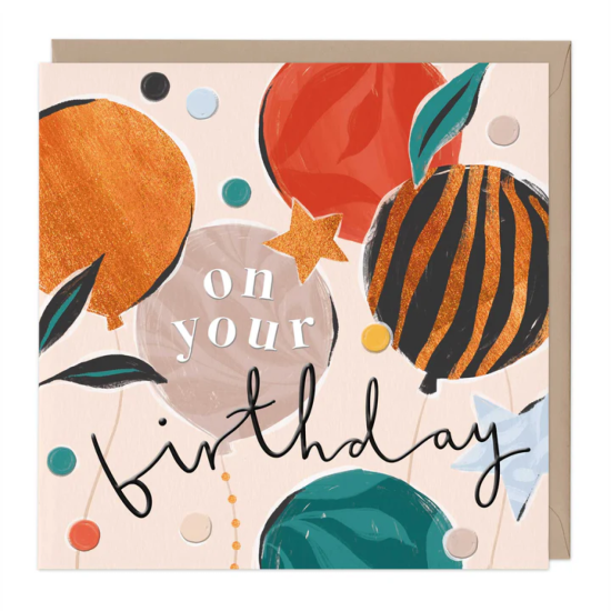 Whistlefish Card - Juicy Balloons Birthday Card