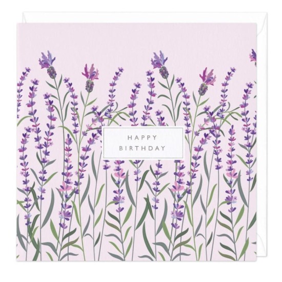 Whistlefish Card - Lavender Flowers Birthday Card (DELIVERY TO EU ONLY)
