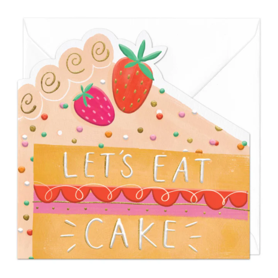 Whistlefish Card - Lets Eat Cake Cut-Out Card