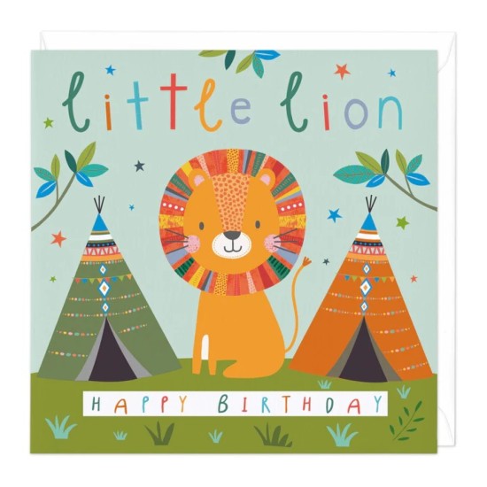Whistlefish Card - Little Lion Children's Birthday Card (DELIVERY TO EU ONLY)