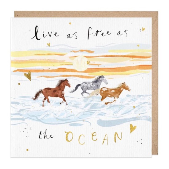 Whistlefish Card - Live Free Greeting Card (DELIVERY TO EU ONLY)