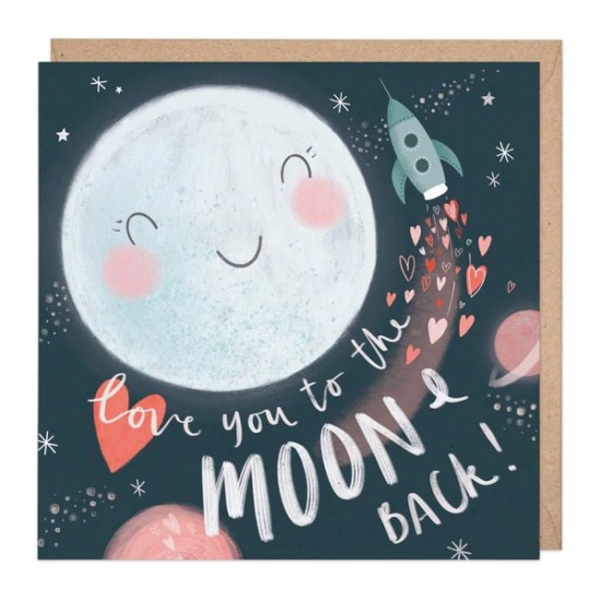 Whistlefish Card - Love You To The Moon And Back (DELIVERY TO EU ONLY)