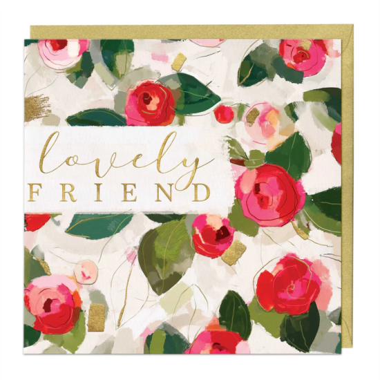 Whistlefish Card - Lovely Friend Camelia Luxury Card
