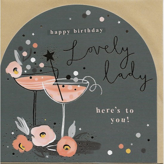 Whistlefish Card - Lovely Lady Cocktails Birthday Card