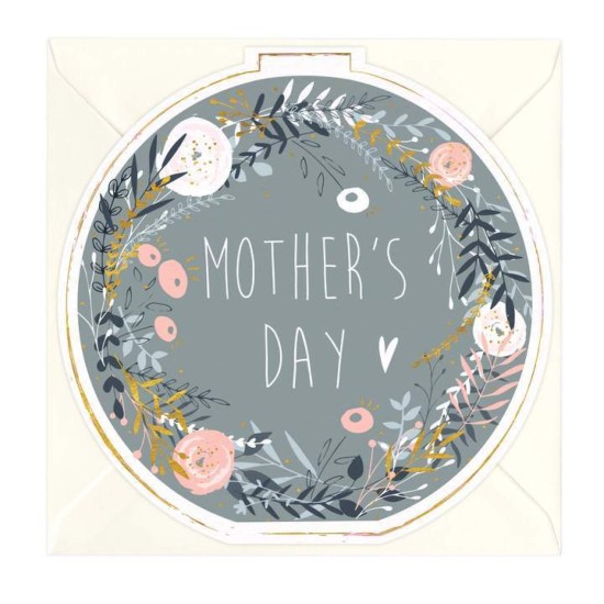 Whistlefish Card - Mother's Day Grey Flowers (DELIVERY TO EU ONLY)