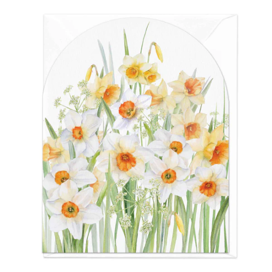 Whistlefish Card - Narcissi Blank Arch Card