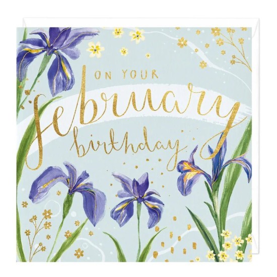 Whistlefish Card - On Your February Birthday card (DELIVERY TO EU ONLY)