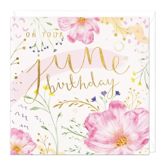 Whistlefish Card - On Your June Birthday card (DELIVERY TO EU ONLY)