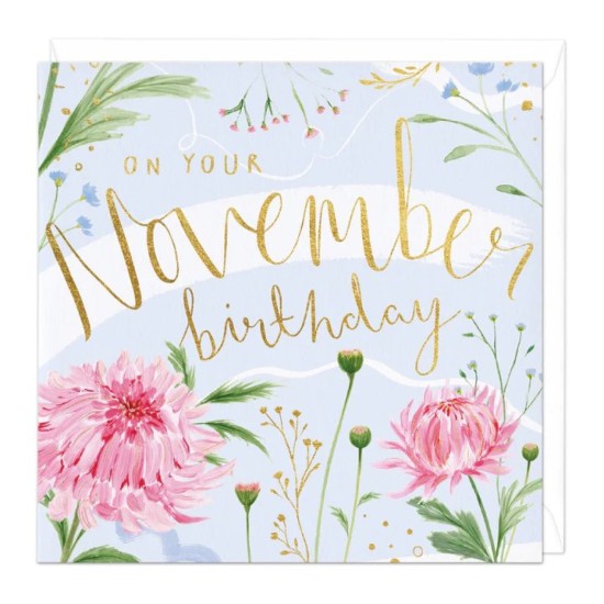 Whistlefish Card - On Your November Birthday card (DELIVERY TO EU ONLY)