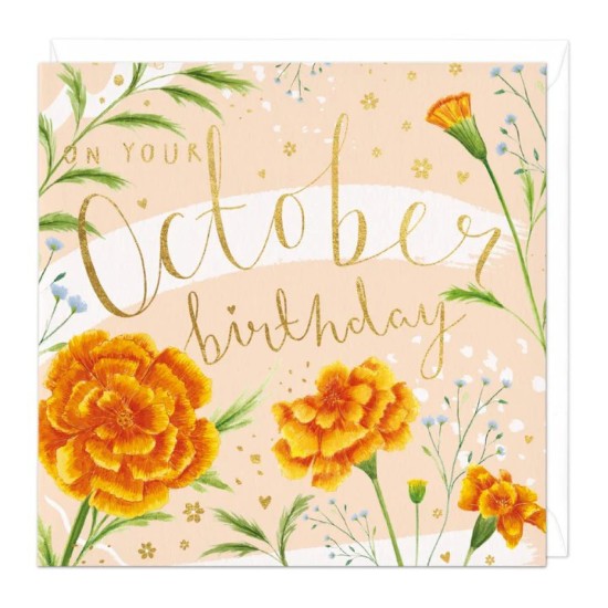 Whistlefish Card - On Your October Birthday card (DELIVERY TO EU ONLY)